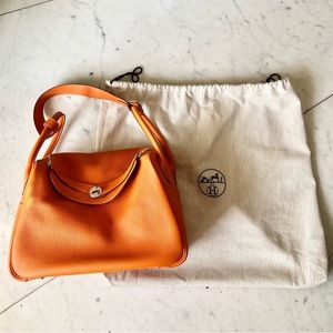Brand new Hermes Orange Lindy 34 Bag Purse